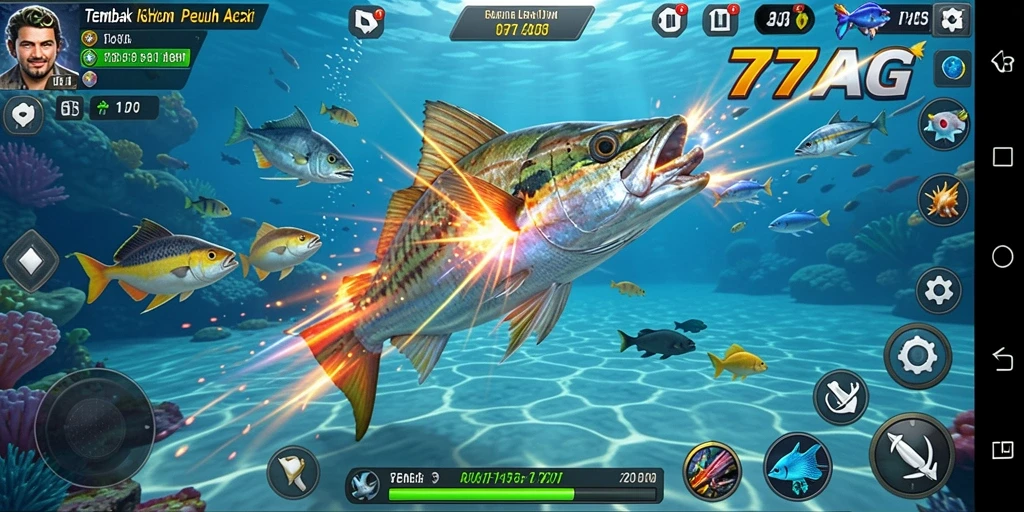 Tampilan gameplay 77AG yang seru dan penuh aksi Tembak Ikan.