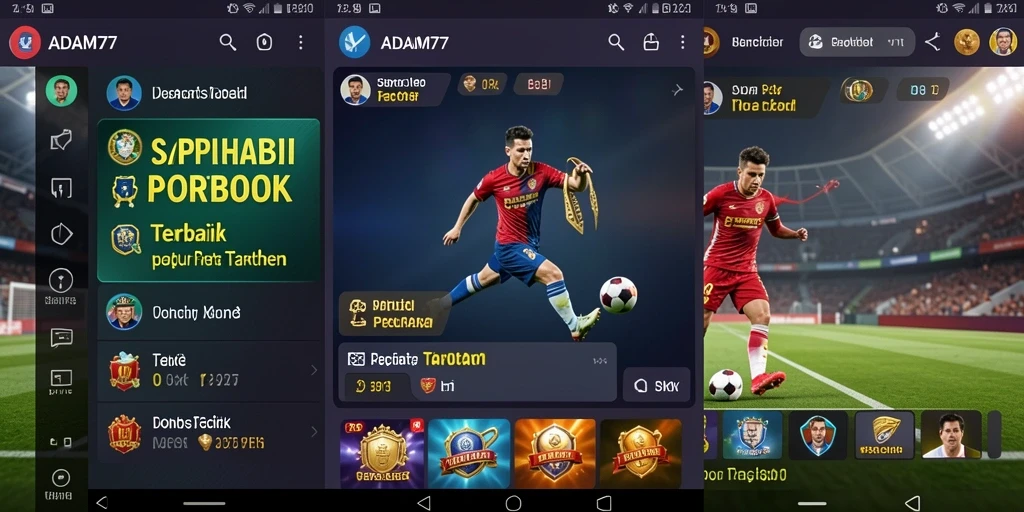 Tampilan menarik dari gameplay aplikasi Sportsbook ADAM77.