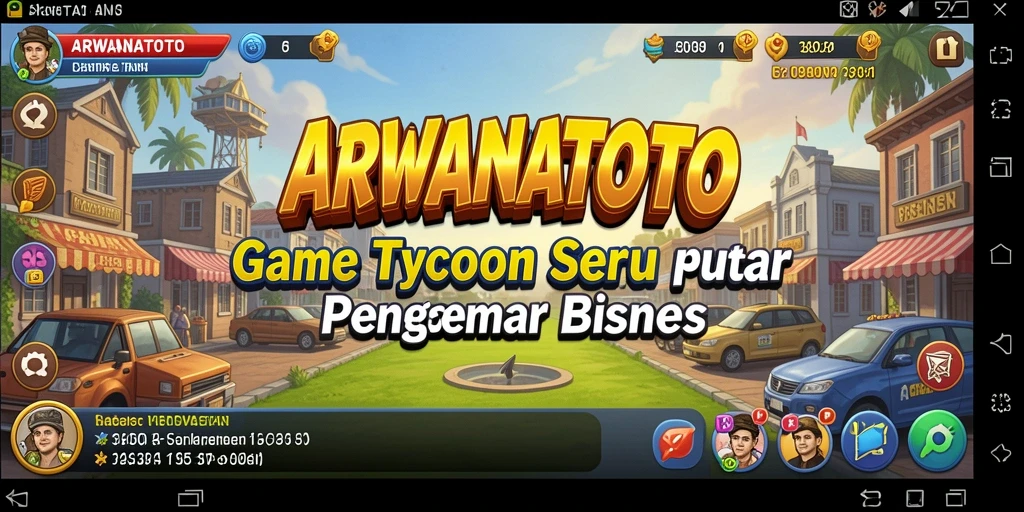 Tampilan menarik dari gameplay Tycoon ARWANATOTO yang seru.