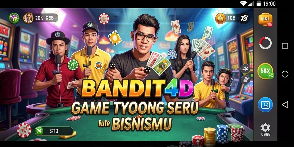 Screenshot menampilkan gameplay seru dalam BANDIT4D yang melibatkan pengelolaan bisnis.