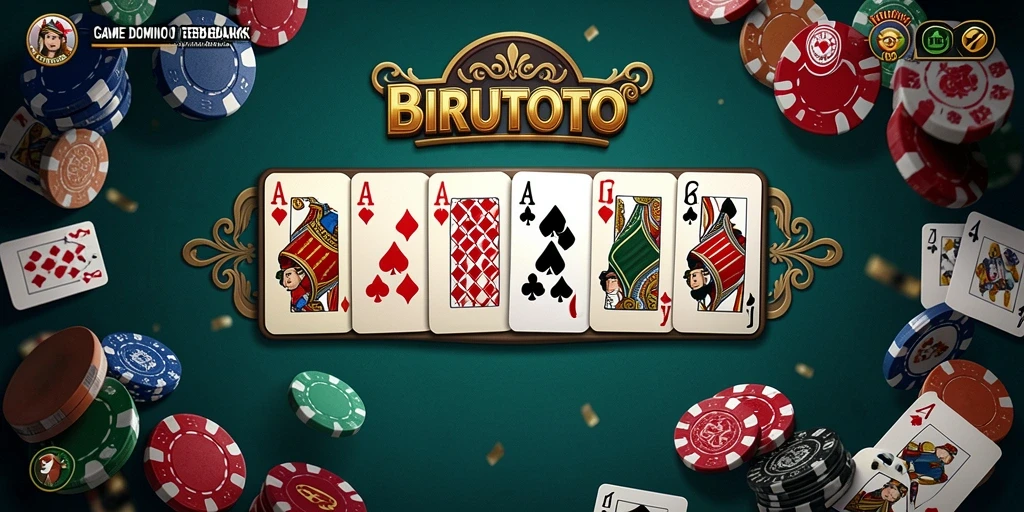 Tampilan gameplay seru dalam BIRUTOTO dengan domino yang menantang.
