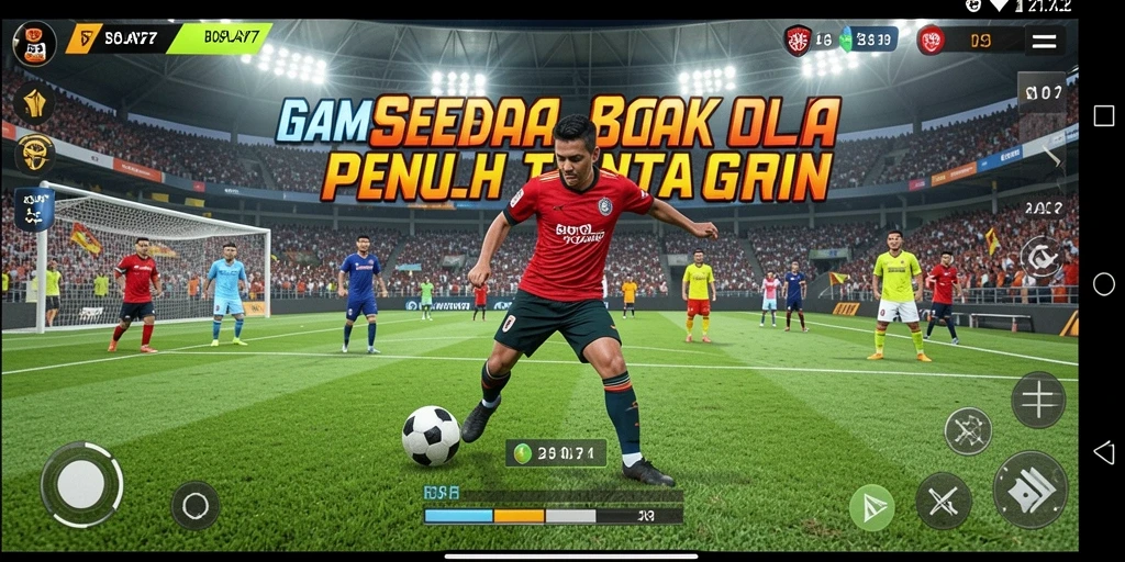 Tampilan gameplay seru dari BOSPLAY77 dengan aksi sepak bola yang mendebarkan.