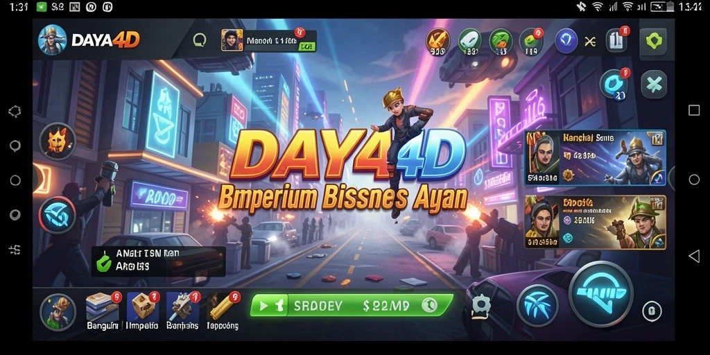 Tangkapan layar utama DAYA4D menunjukkan manajemen bisnis yang dinamis.