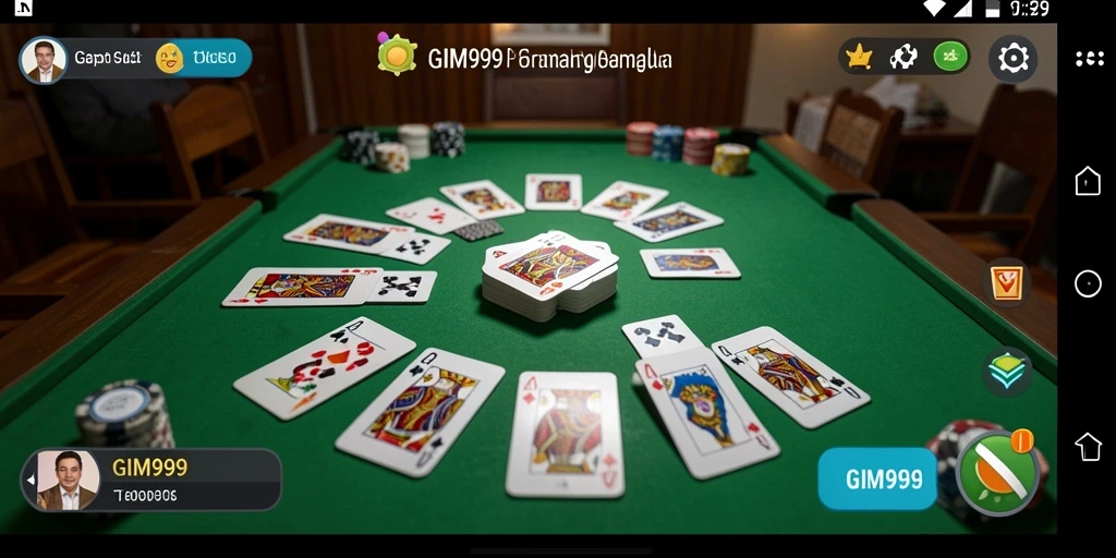 Tampilan gameplay GIM999 yang seru dalam permainan Gaple.