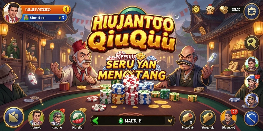 Gameplay seru QiuQiu di HUJANTOTO dengan teman-teman.