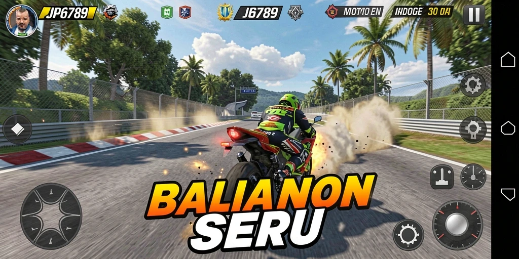 Gameplay seru di JP6789 dengan balapan motor yang menegangkan.