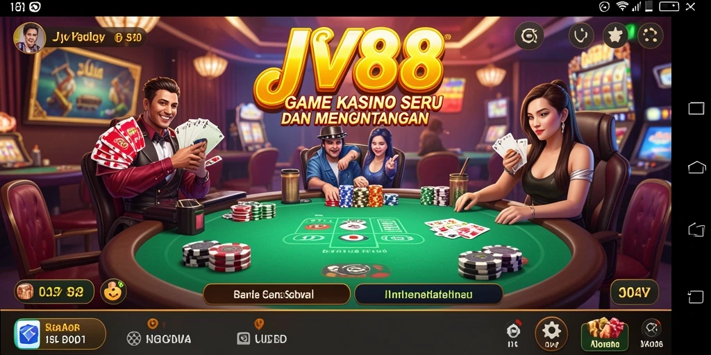 Screenshot utama JV88 menampilkan gameplay Kasino yang menarik dan mendebarkan.