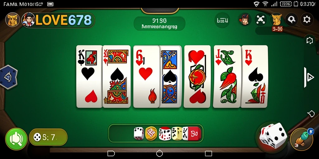 Gameplay seru Domino di LOVE678, penuh tantangan dan kesenangan.