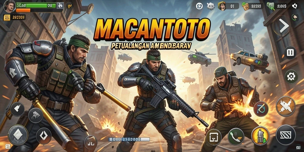 Screenshot gameplay memukau dari MACANTOTO menunjukkan aksi pertarungan yang mendebarkan.