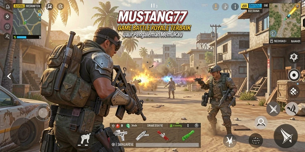 Gameplay mendebarkan di medan perang MUSTANG77.