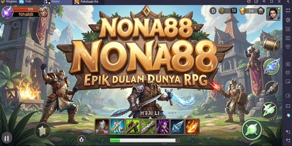 Tangkapan layar NONA88 menampilkan aksi petualangan RPG yang mendebarkan.