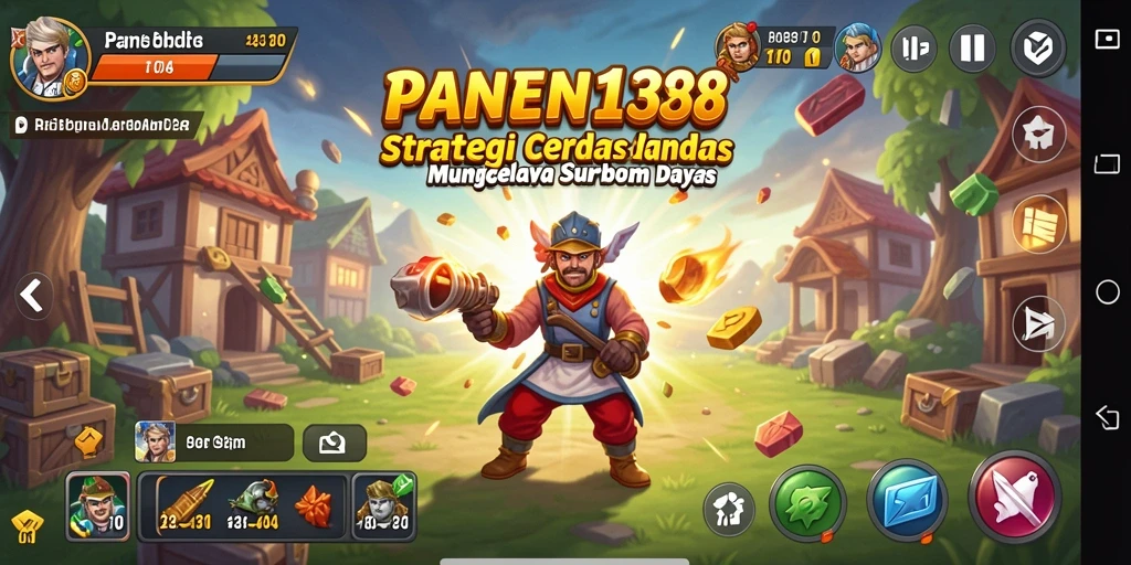 Screenshot menunjukkan aktivitas strategis dalam PANEN138 gameplay.