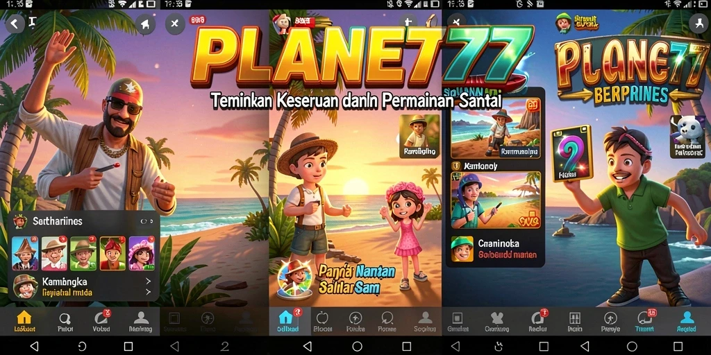 Tampilan permainan <strong>PLANET77</strong> yang cerah dan penuh warna.