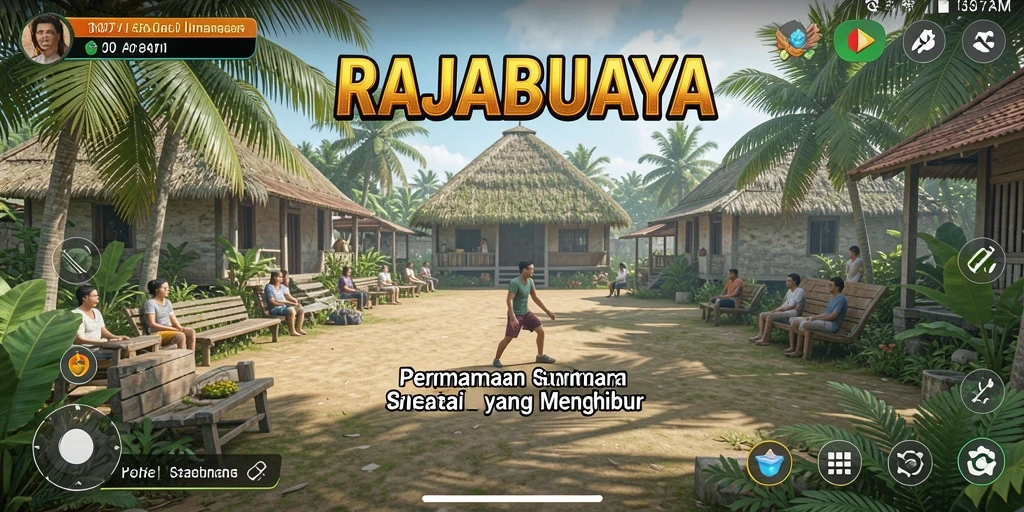 Screenshot utama RAJABUAYA menampilkan gameplay penuh warna dan interaktif.