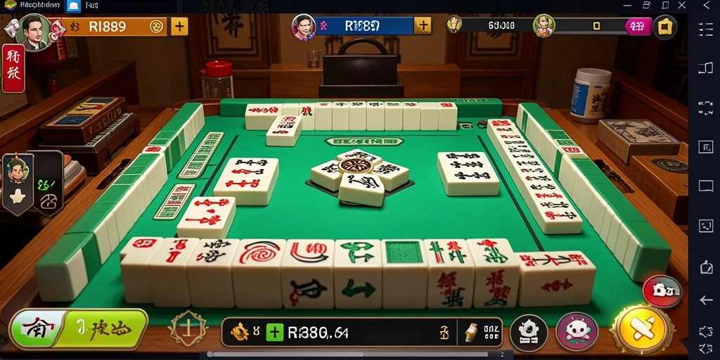 Tampilan gameplay menantang dalam game Mahjong RI889.