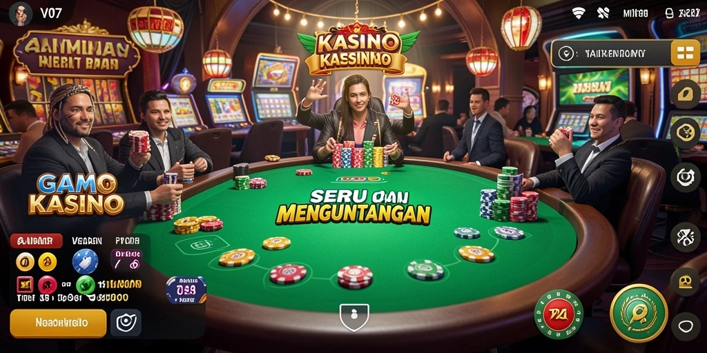 Gameplay menegangkan dari V07 dalam dunia Kasino.