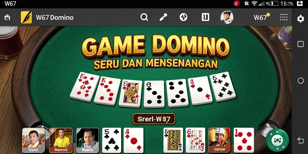 Tampilan gameplay W67 dengan grafis menarik dan antarmuka yang intuitif.
