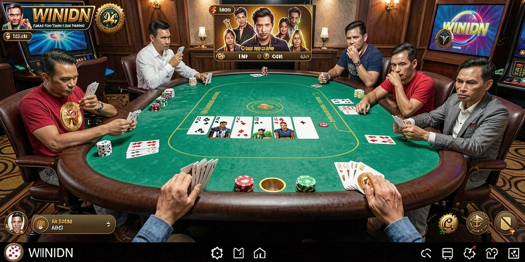 Tampilan gameplay Poker menarik di WINIDN