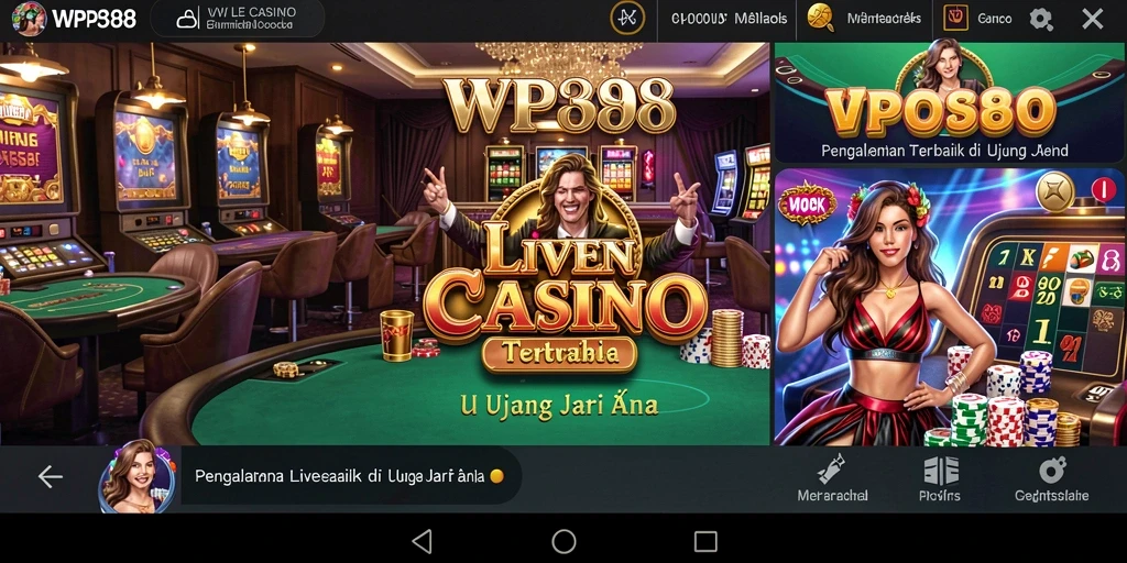 Tampilan gameplay Live Casino yang mendebarkan dan interaktif.